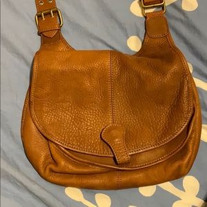 Real leather crossbody
